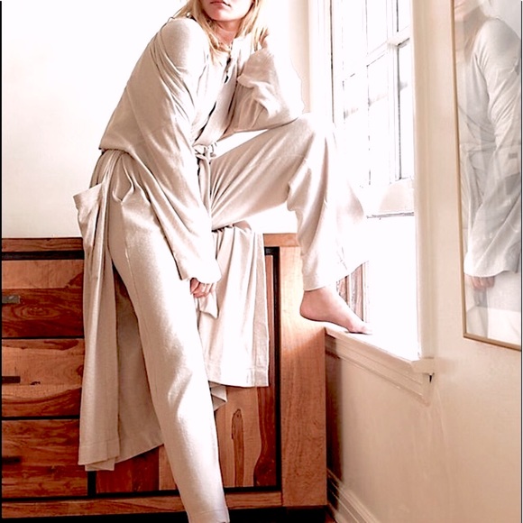 FP BEACH Ivory 3pc Lounge Set Longline Cardigan, L/S Top & Wide Leg Pants Sm - Picture 3 of 8